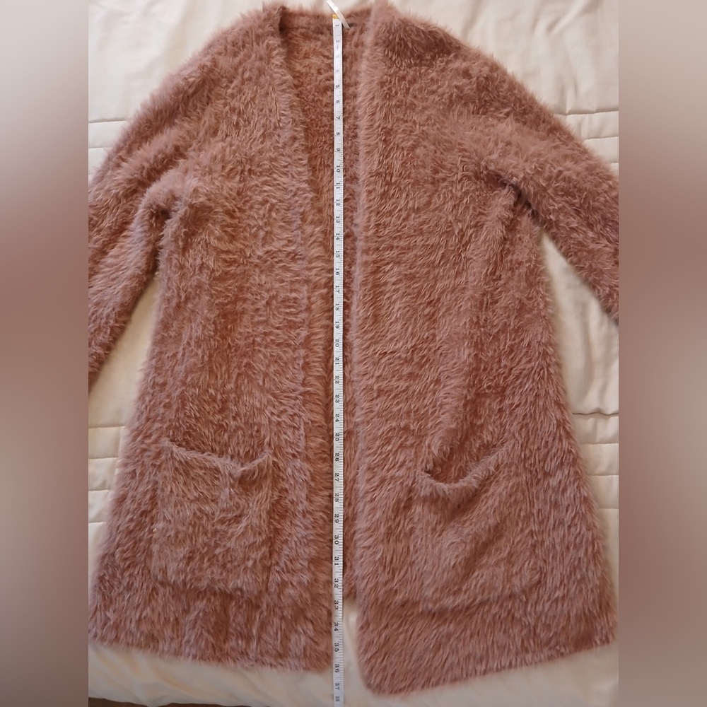 Free People Fuzzy Pink Cardigan - Picture 4 of 10